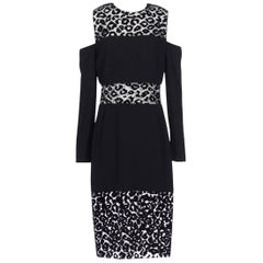 Mugler Cady Leopard-Print Velour Dress 