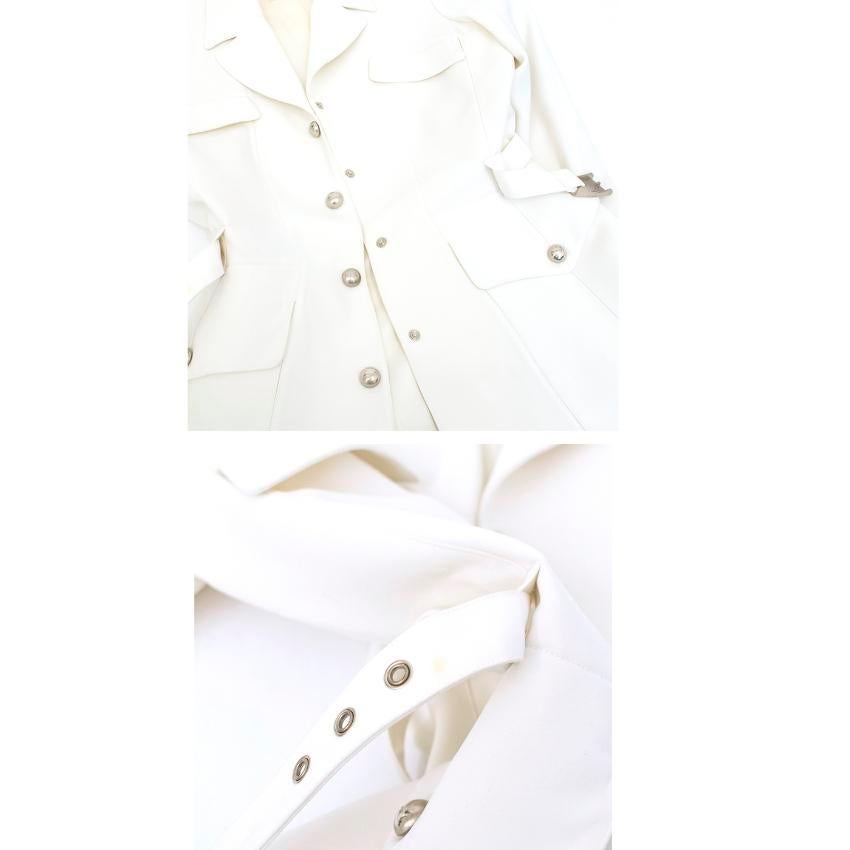 Mugler Cream Jacket Size S For Sale 5