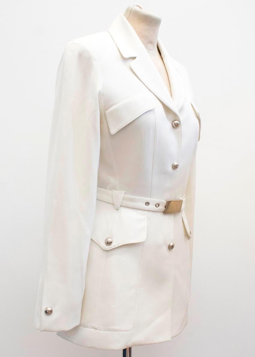 Gray Mugler Cream Jacket Size S For Sale