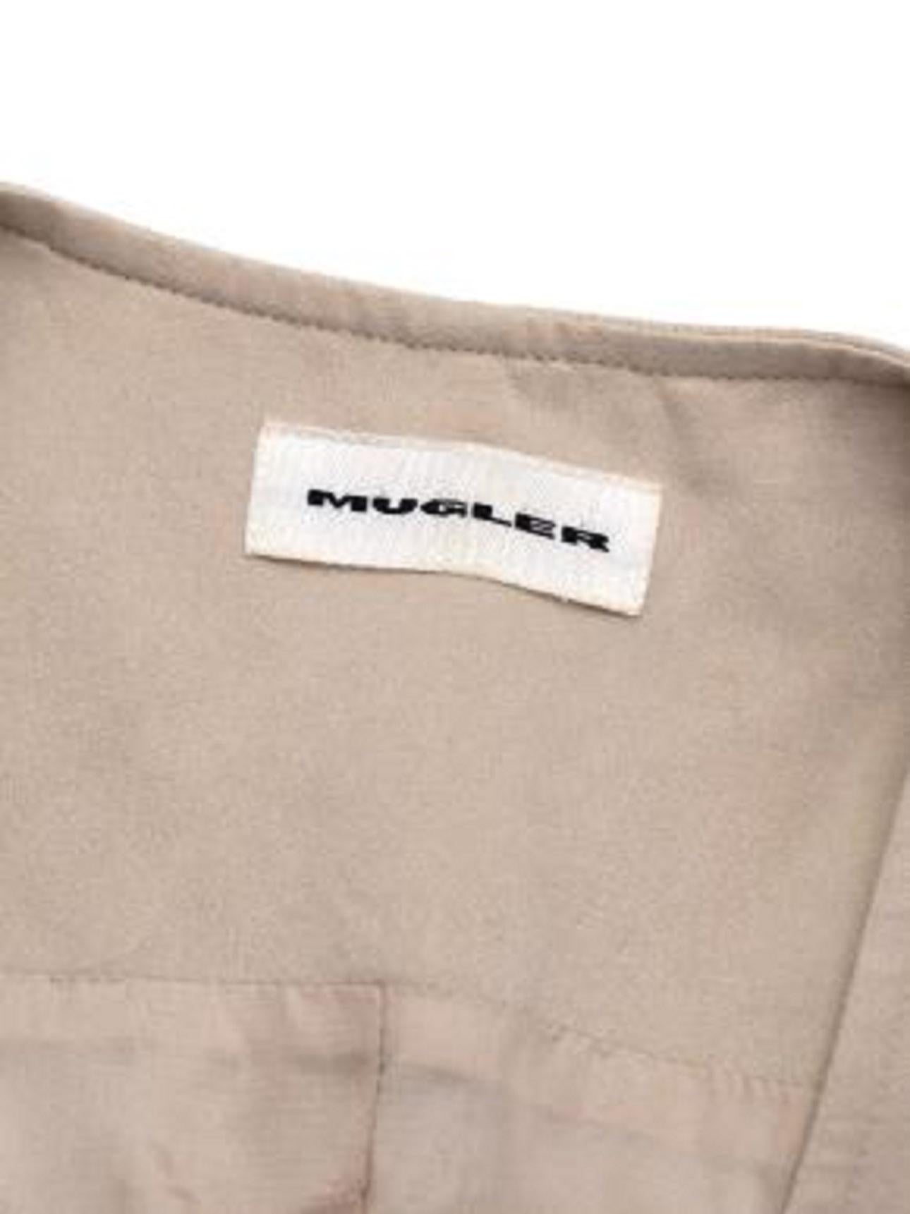 Mugler Cream Suede Safari Style Jacket In Good Condition For Sale In London, GB