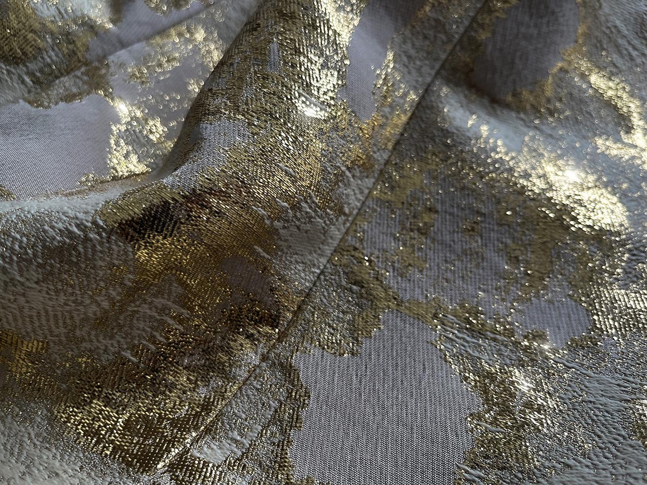 MUGLER Ensemble Giacca Abito Metallizzato Oro Gonna in vendita 1