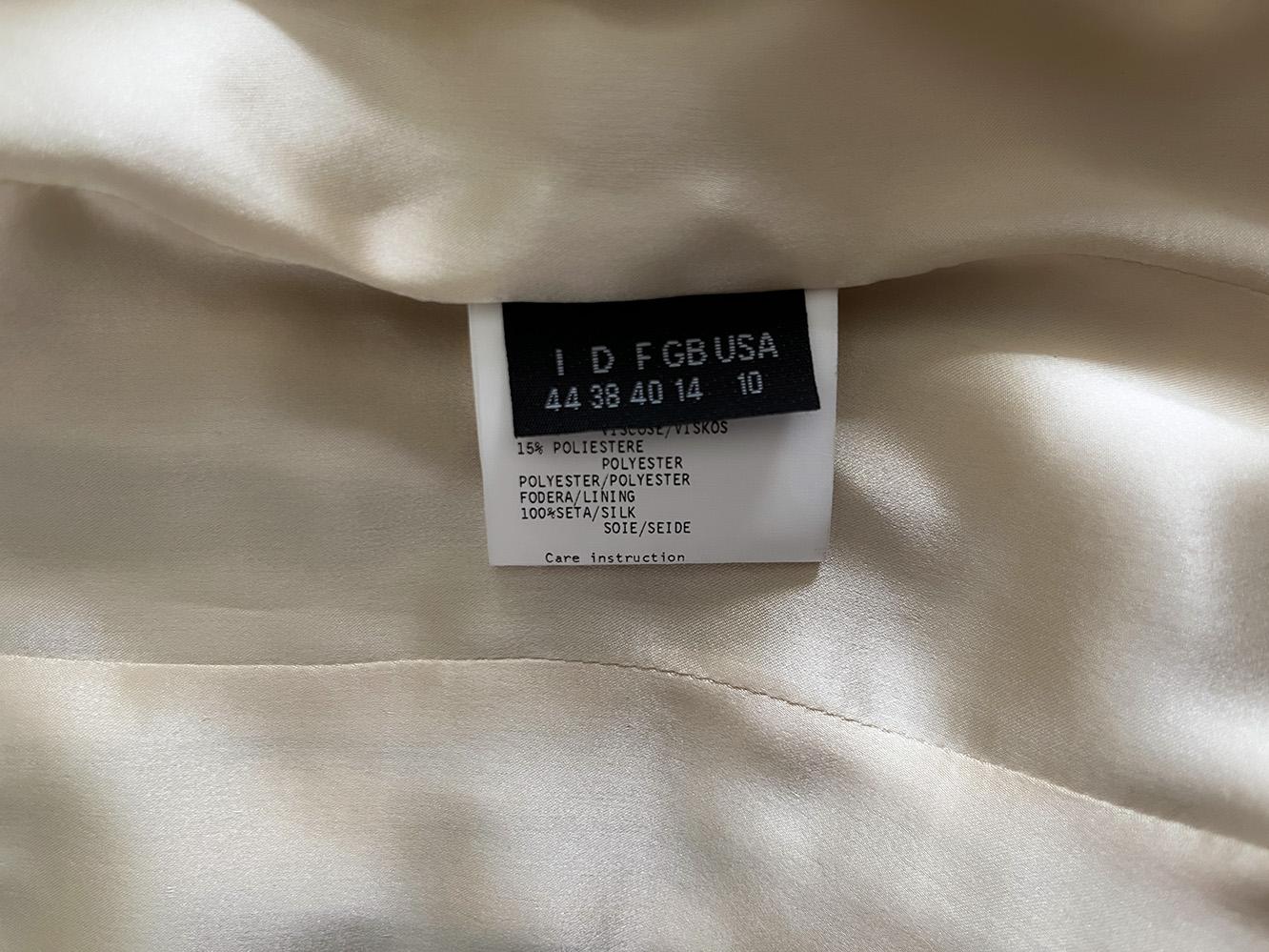 MUGLER Ensemble Giacca Abito Metallizzato Oro Gonna in vendita 3