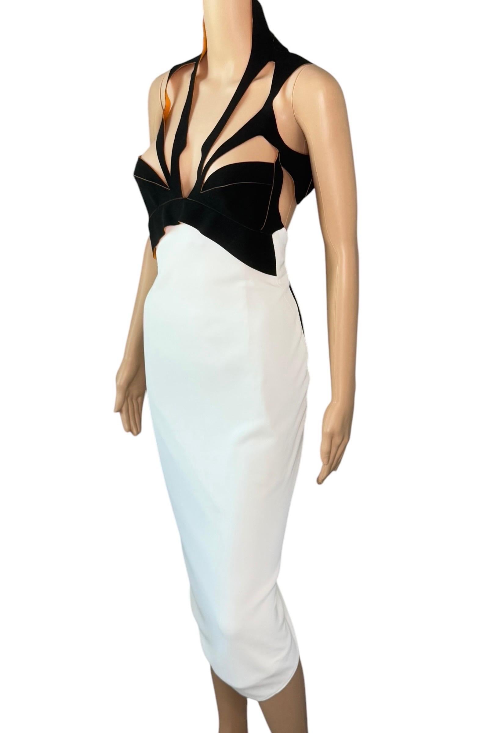 Mugler F/W 2012 Runway Cutout Bustier Backless Midi Dress For Sale 5