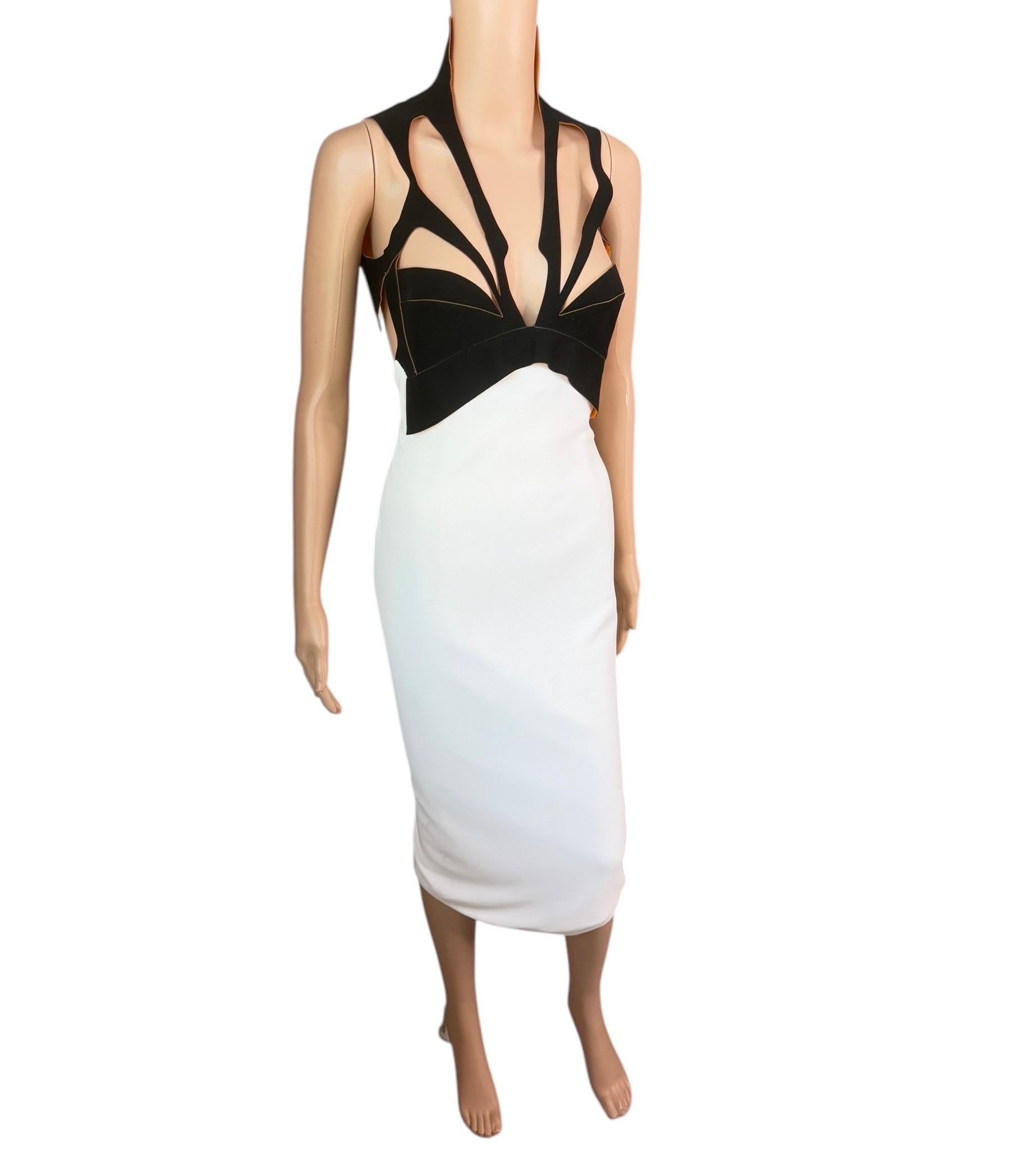 Mugler F/W 2012 Runway Cutout Bustier Backless Midi Dress For Sale 10