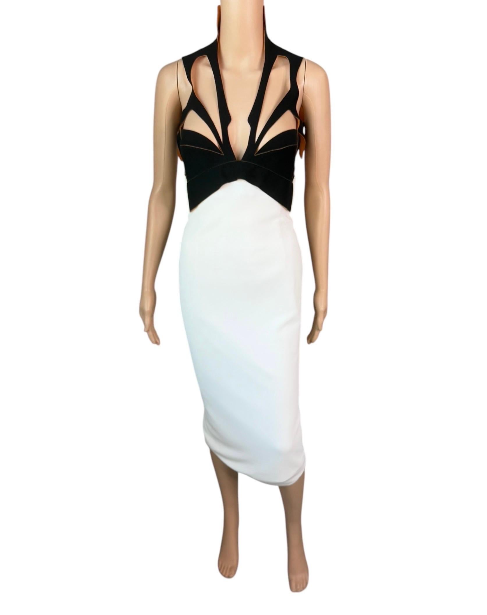 Mugler F/W 2012 Runway Cutout Bustier Backless Midi Dress For Sale 3