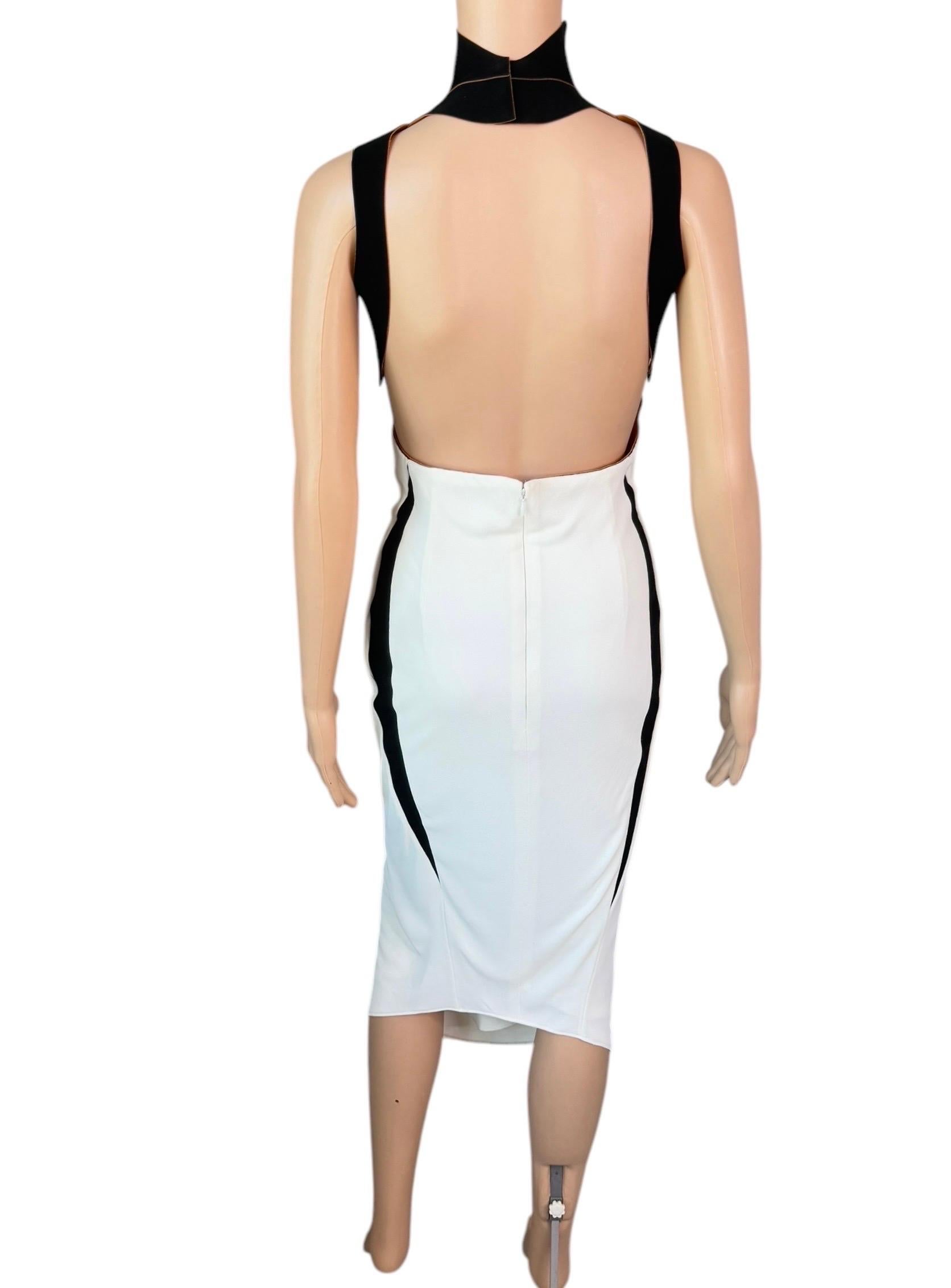 Mugler F/W 2012 Runway Cutout Bustier Backless Midi Dress For Sale 4