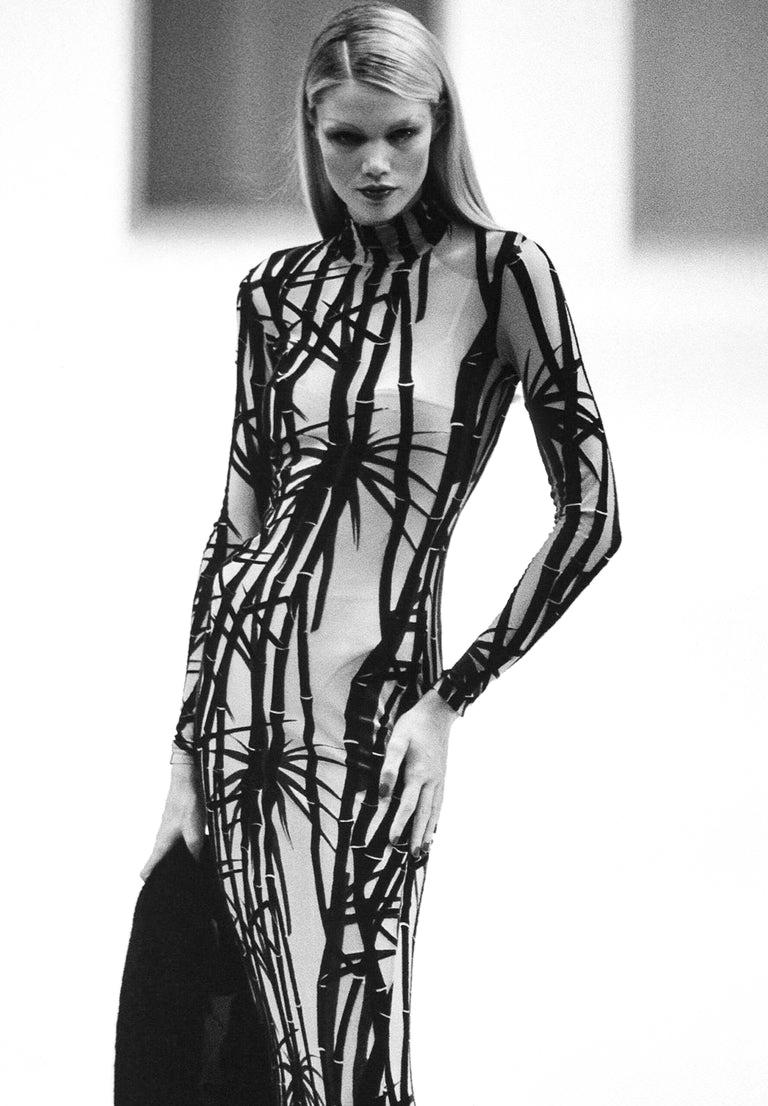 mugler dress sheer MUGLER FW 1998 Lingerie Revisited Gown Sheer Iconic Dress