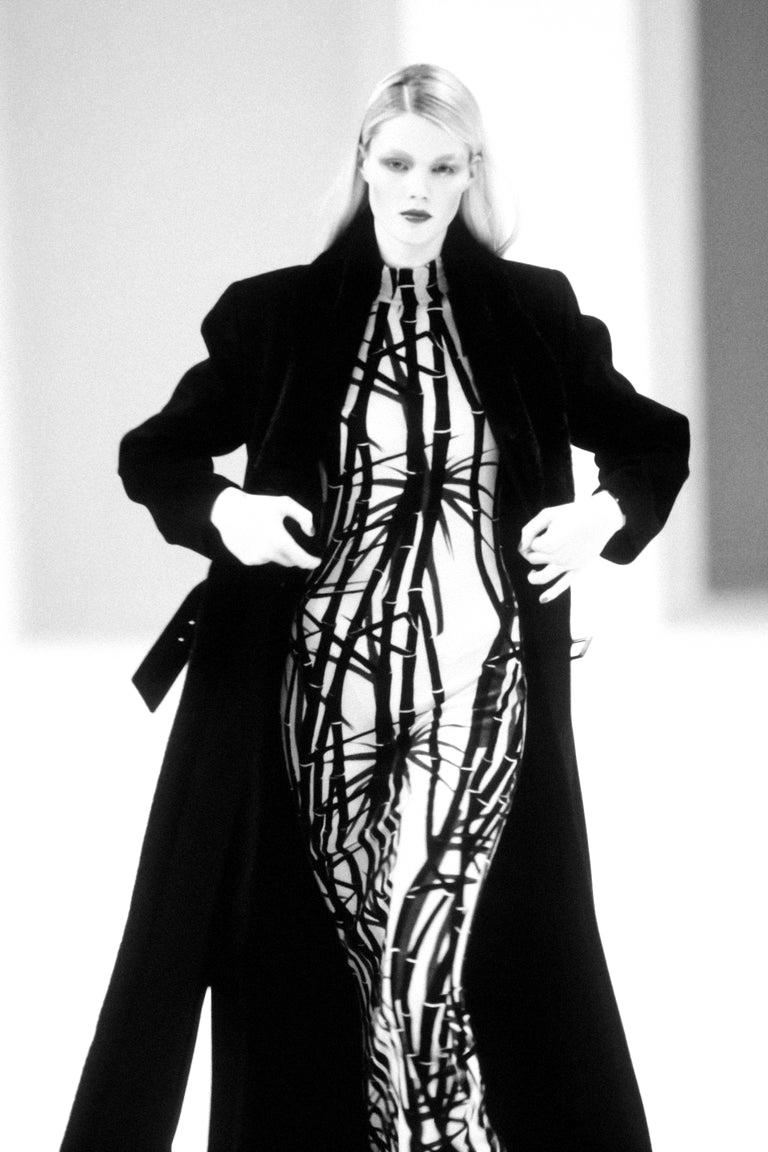 mugler dress sheer MUGLER FW 1998 Lingerie Revisited Gown Sheer Iconic Dress