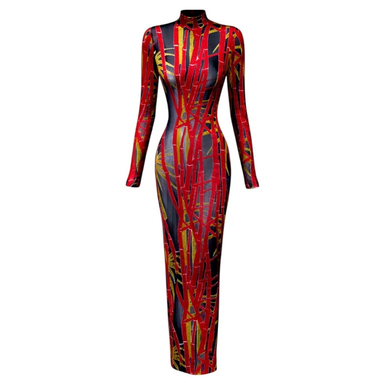 MUGLER FW 1998 Lingerie Revisited Gown Sheer Iconic Dress For Sale at  1stDibs