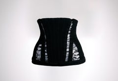 MUGLER FW 2023 Runway Black Lace Corset