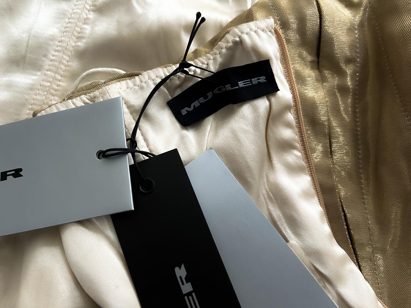 MUGLER - Corsage sculptural en métal doré en vente 6