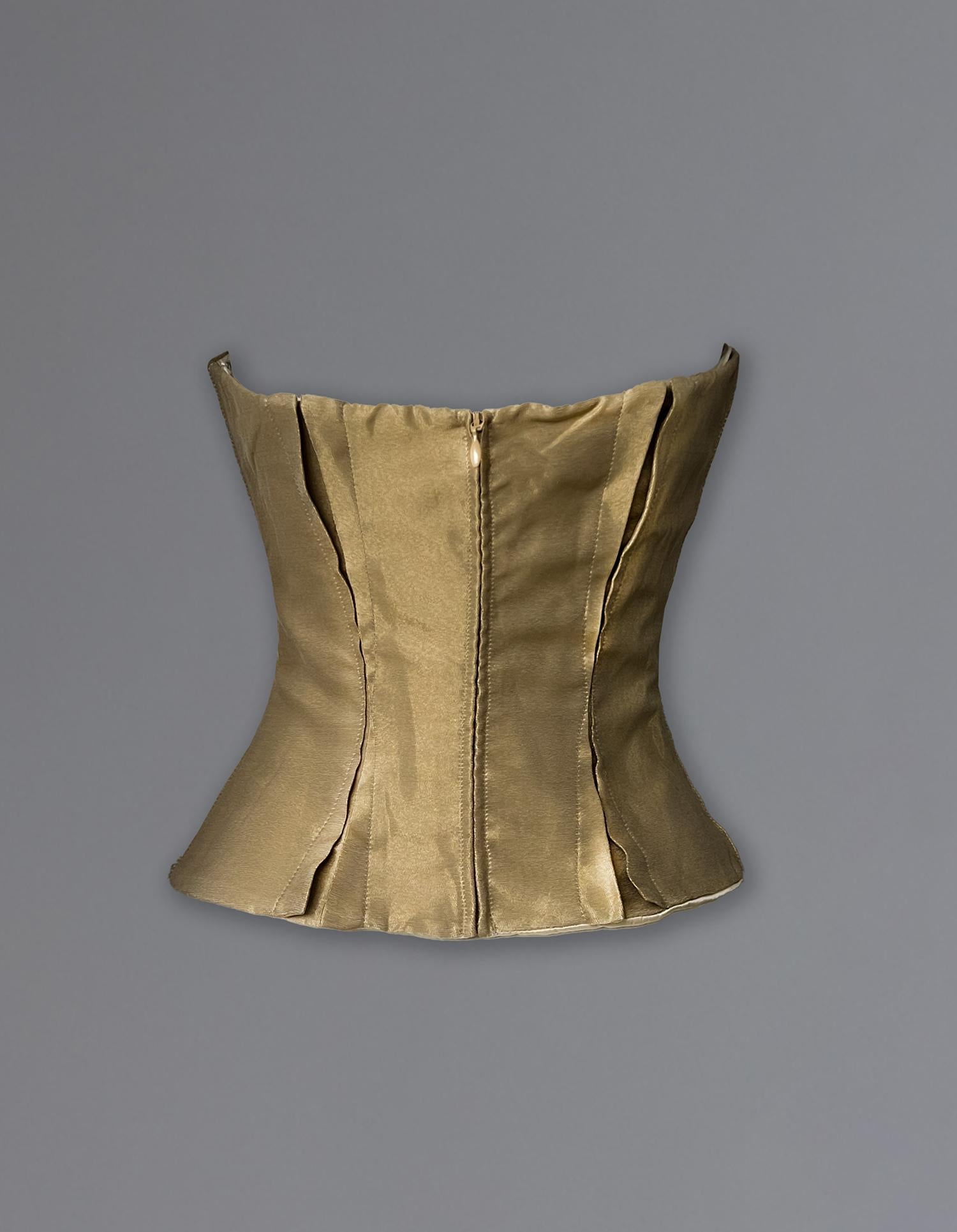 MUGLER - Corsage sculptural en métal doré Pour femmes en vente