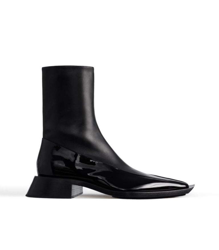 Mugler H&M Leather ankle boots black size US 8.5 EUR 41 UK 7.5 Limited  Edition For Sale at 1stDibs | mugler h&m boots