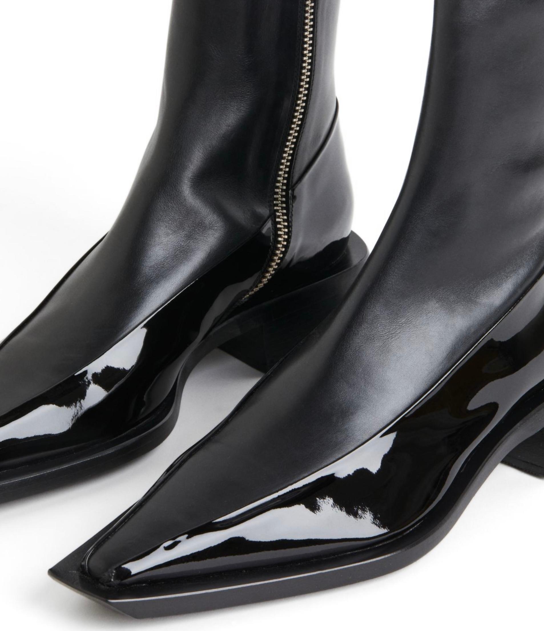Mugler H&M Leather ankle boots black - US 7 / EU 39 / UK 6 Limited Edition NEW For Sale 11