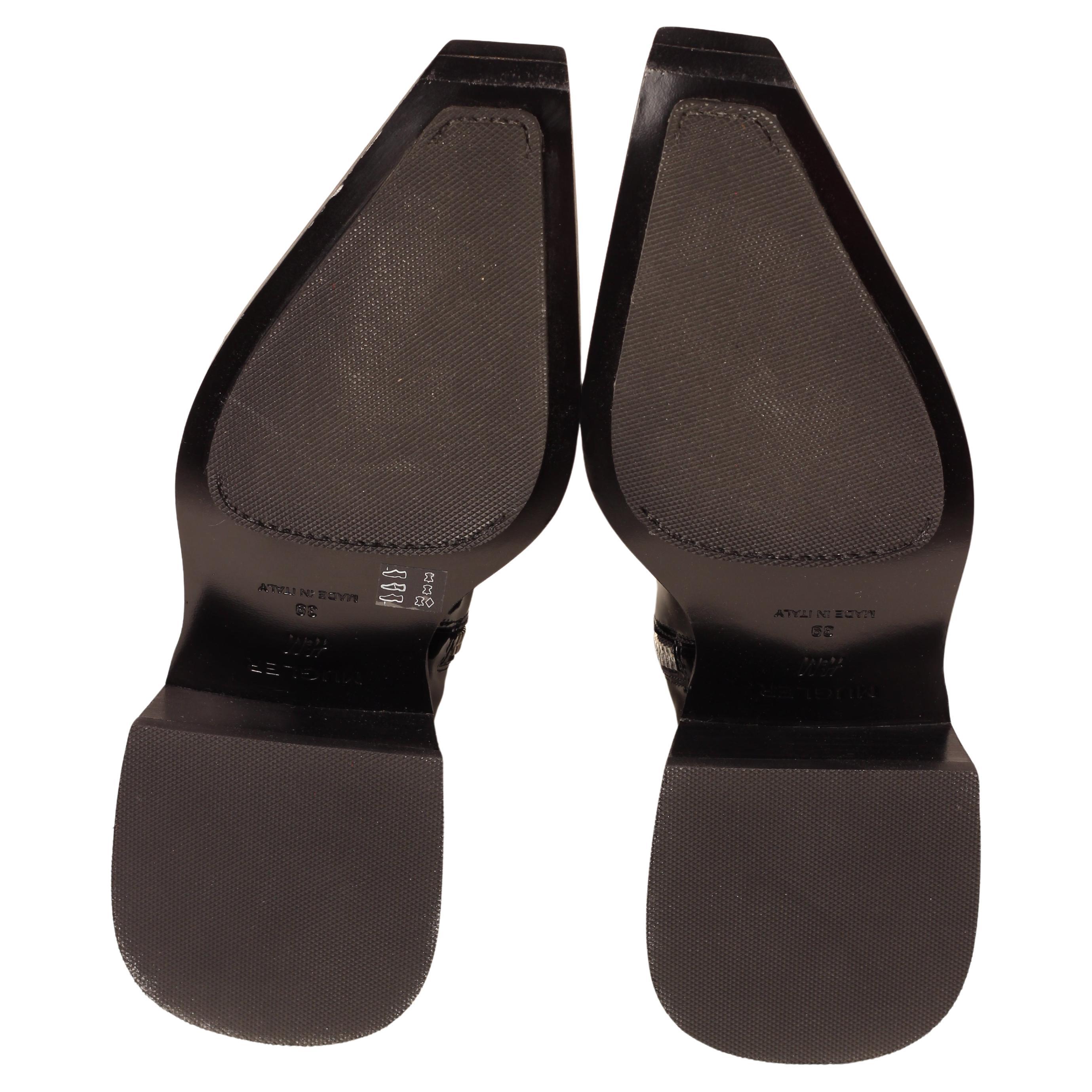 Black Mugler H&M Leather ankle boots black - US 7 / EU 39 / UK 6 Limited Edition NEW For Sale