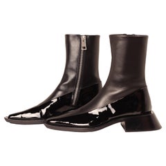Mugler H&M Leather ankle boots black - US 7 / EU 39 / UK 6 Limited Edition NEW