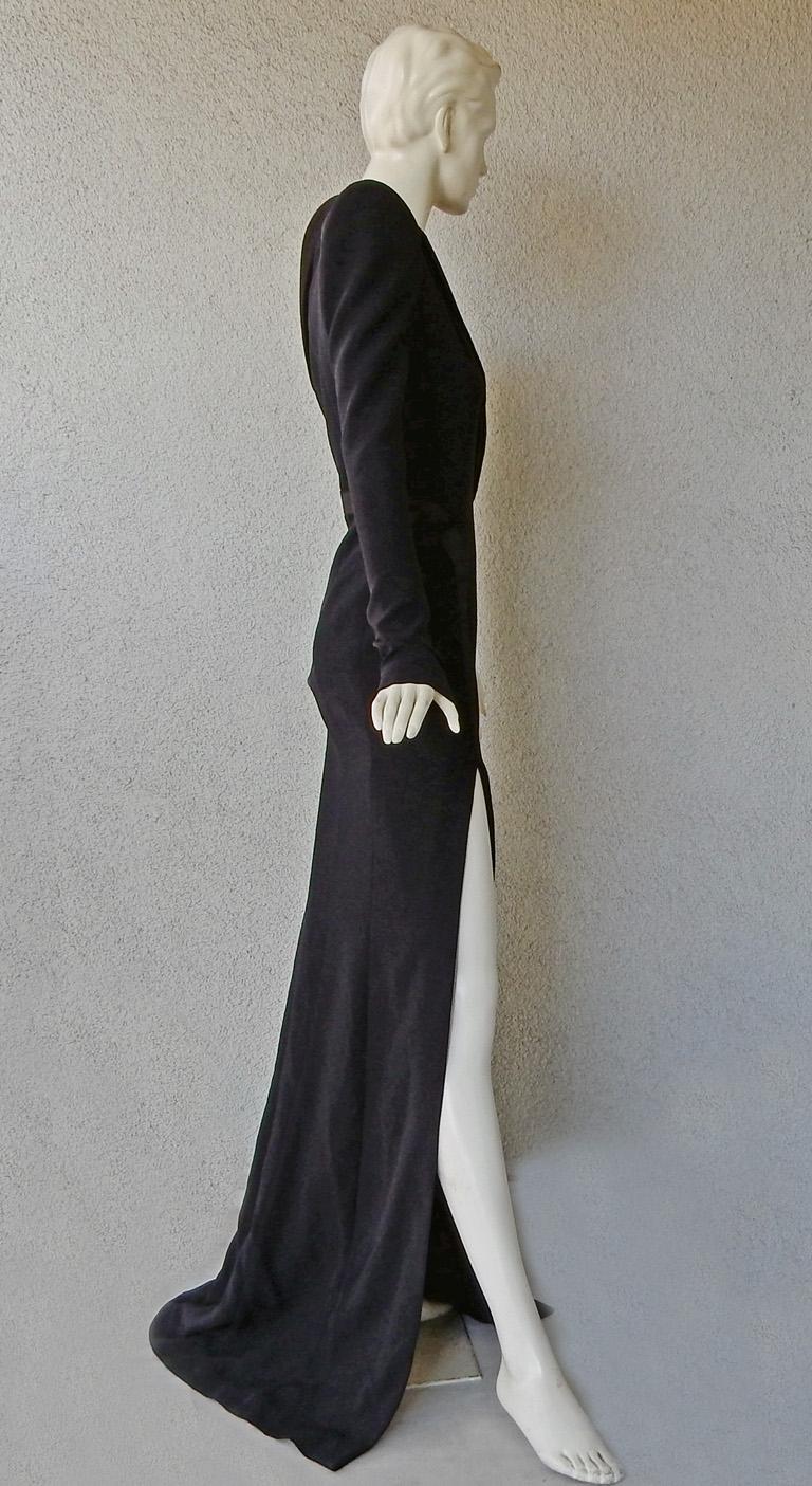 Women's Mugler Iconic Sleek & Chic Tux Dress Gown  Wow!  NWT! For Sale