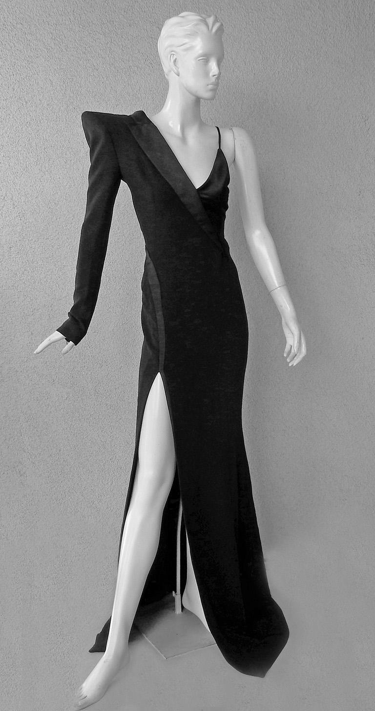 Mugler Iconic Sleek & Chic Tux Dress Gown  Wow!  NWT! For Sale 1