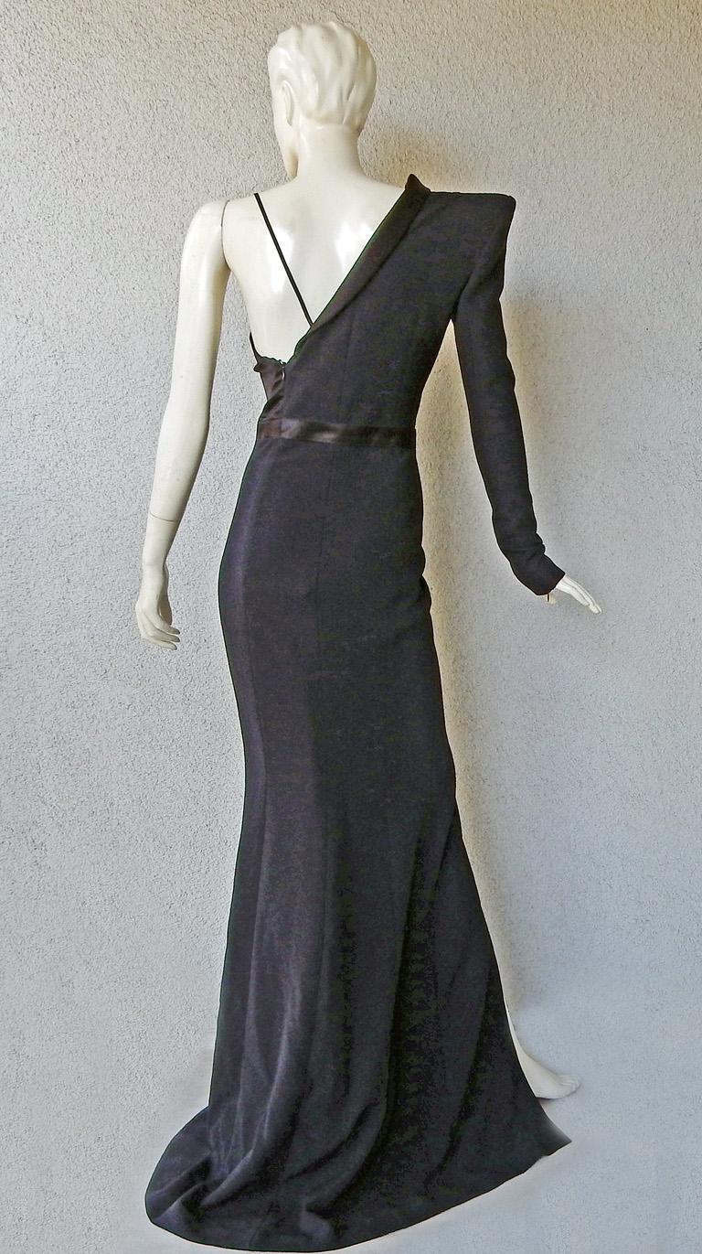 Mugler Iconic Sleek & Chic Tux Dress Gown  Wow!  NWT! For Sale 2