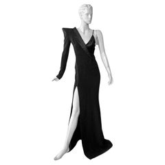 Mugler Iconic Sleek & Chic Tux Dress Gown  Wow!  NWT!