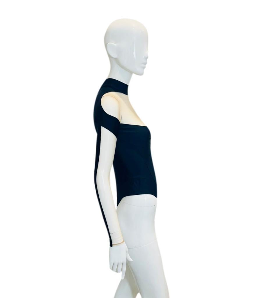 Gray Mugler Illusion Neckline Bodysuit