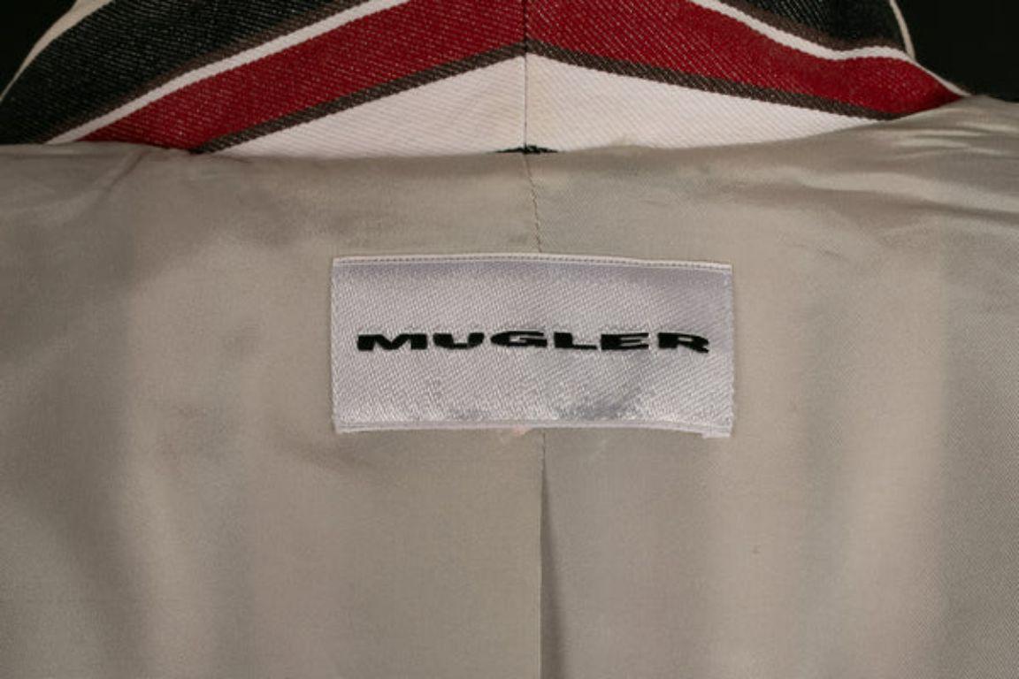 Mugler Jeans Jacket with Stripes For Sale 1