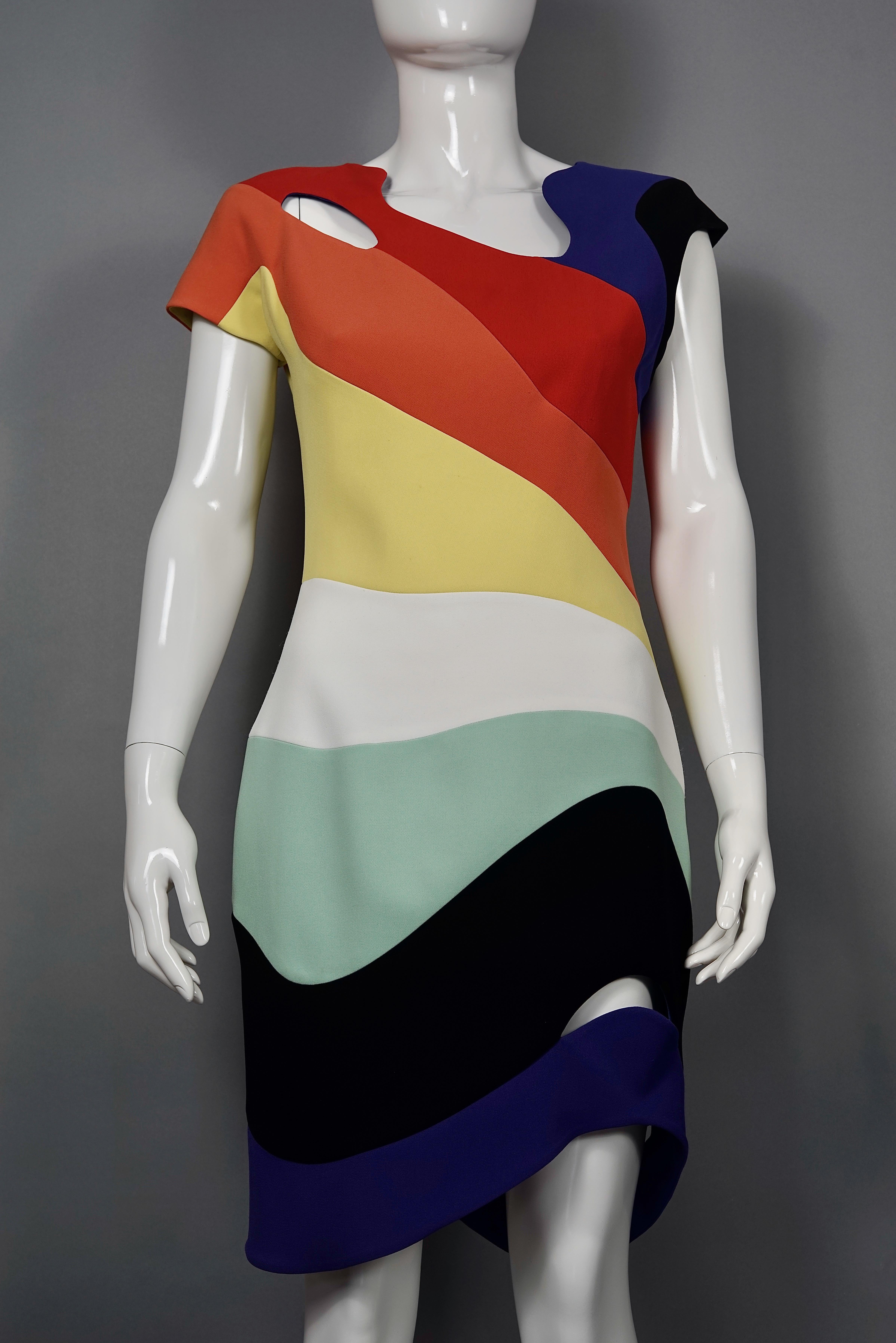 mugler rainbow dress