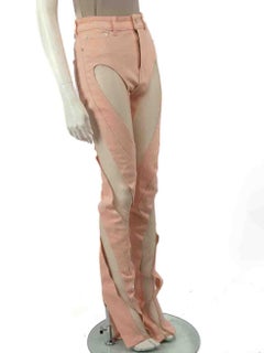 Mugler Pink Spiral Skinny Jeans Size M