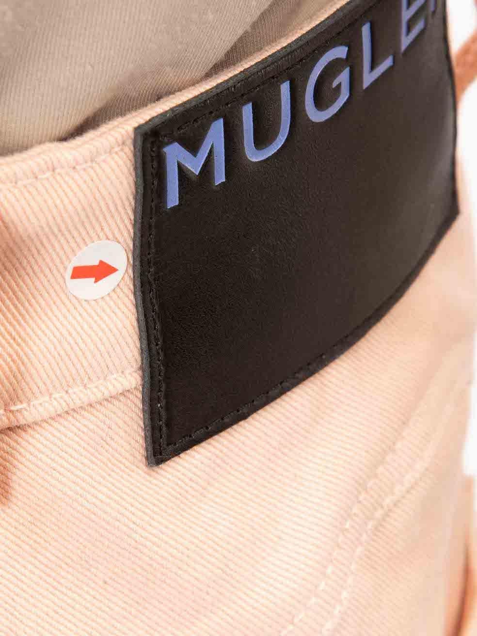Mugler Pink Spiral Skinny Jeans Size M For Sale 1