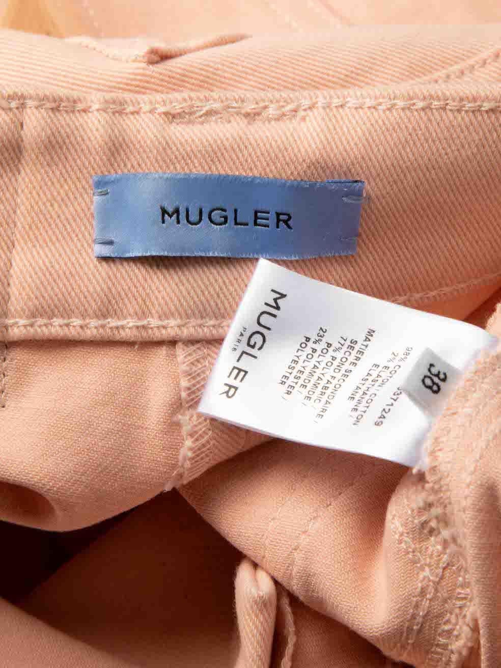 Mugler Pink Spiral Skinny Jeans Size M For Sale 2