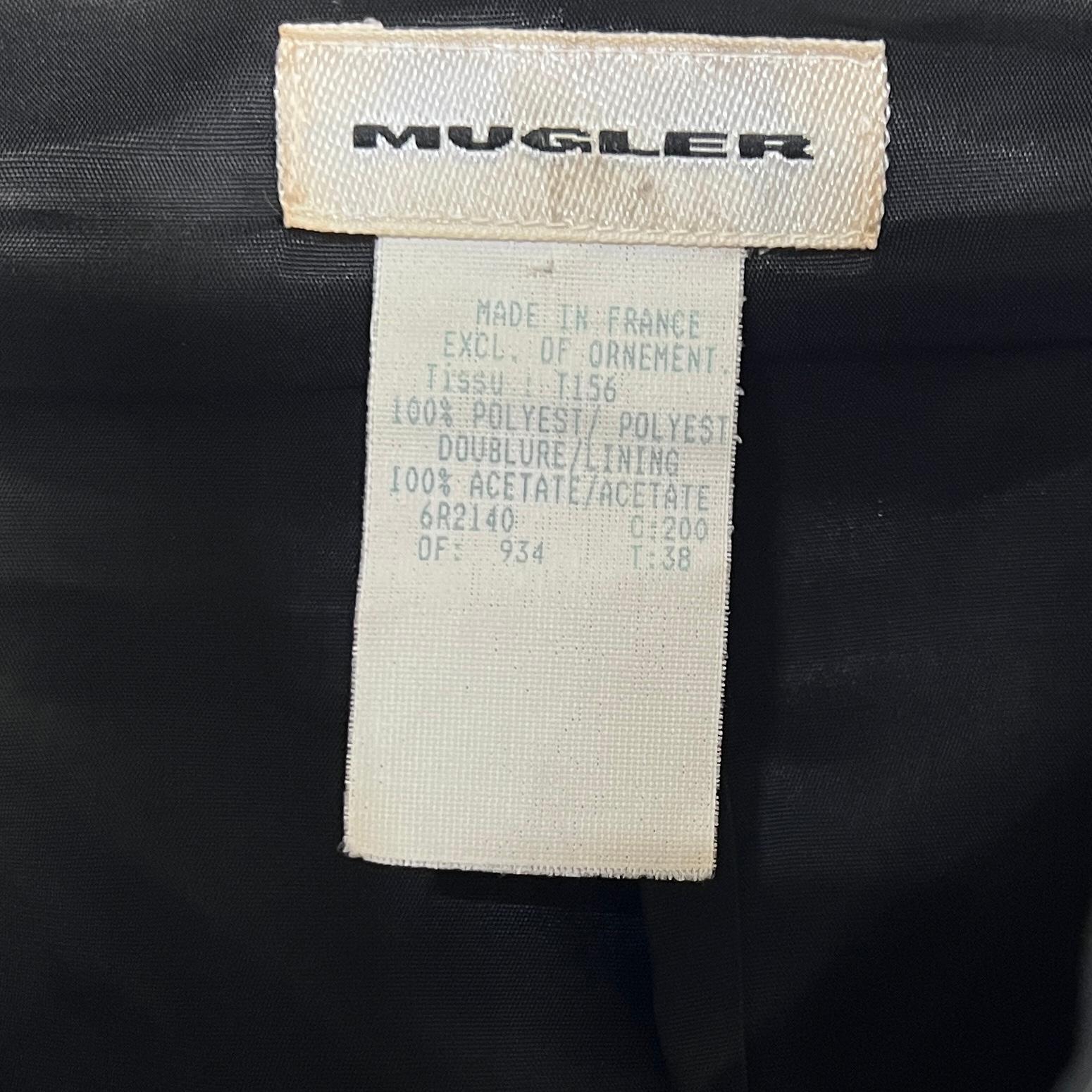 MUGLER Robe longue, The S.S. France, taille S en vente 3