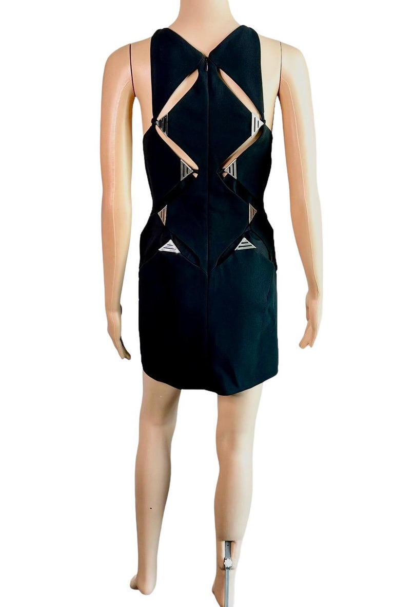 white christmas dresses Mugler Asymmetric Knit Cut-Out Dress