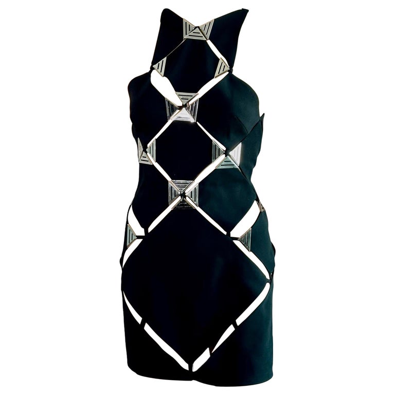 mugler black mini dress Mugler Light Crepe Mini Dress main image 1