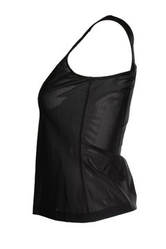 Mugler, Sheer top in black