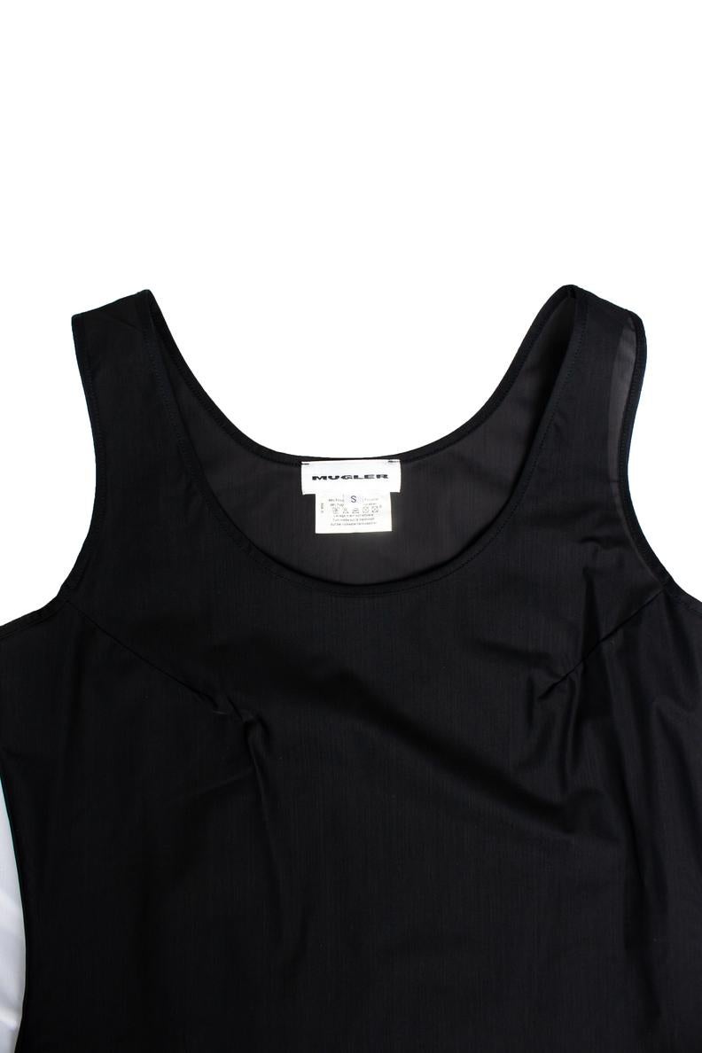 Women's Mugler, Sheer top in black For Sale