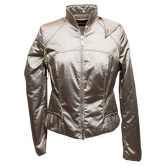 Mugler Silver Nylon Jacket