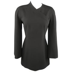 MUGLER Size 8 Snap Off Long Sleeve Mini Cocktail Dress