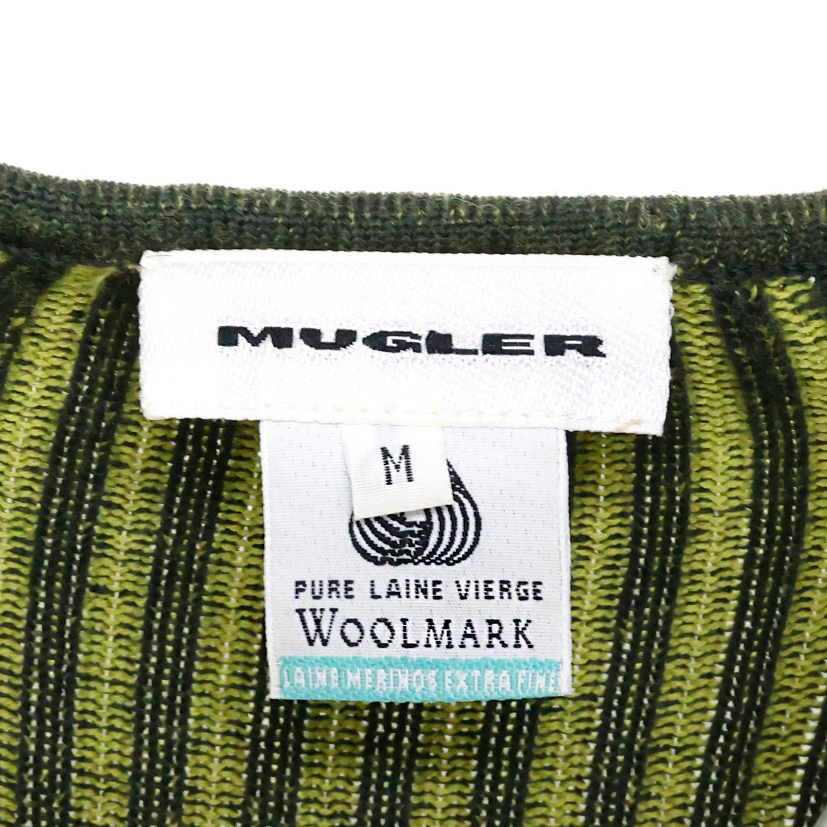 Robe stretch en laine de Mugler Pour femmes en vente