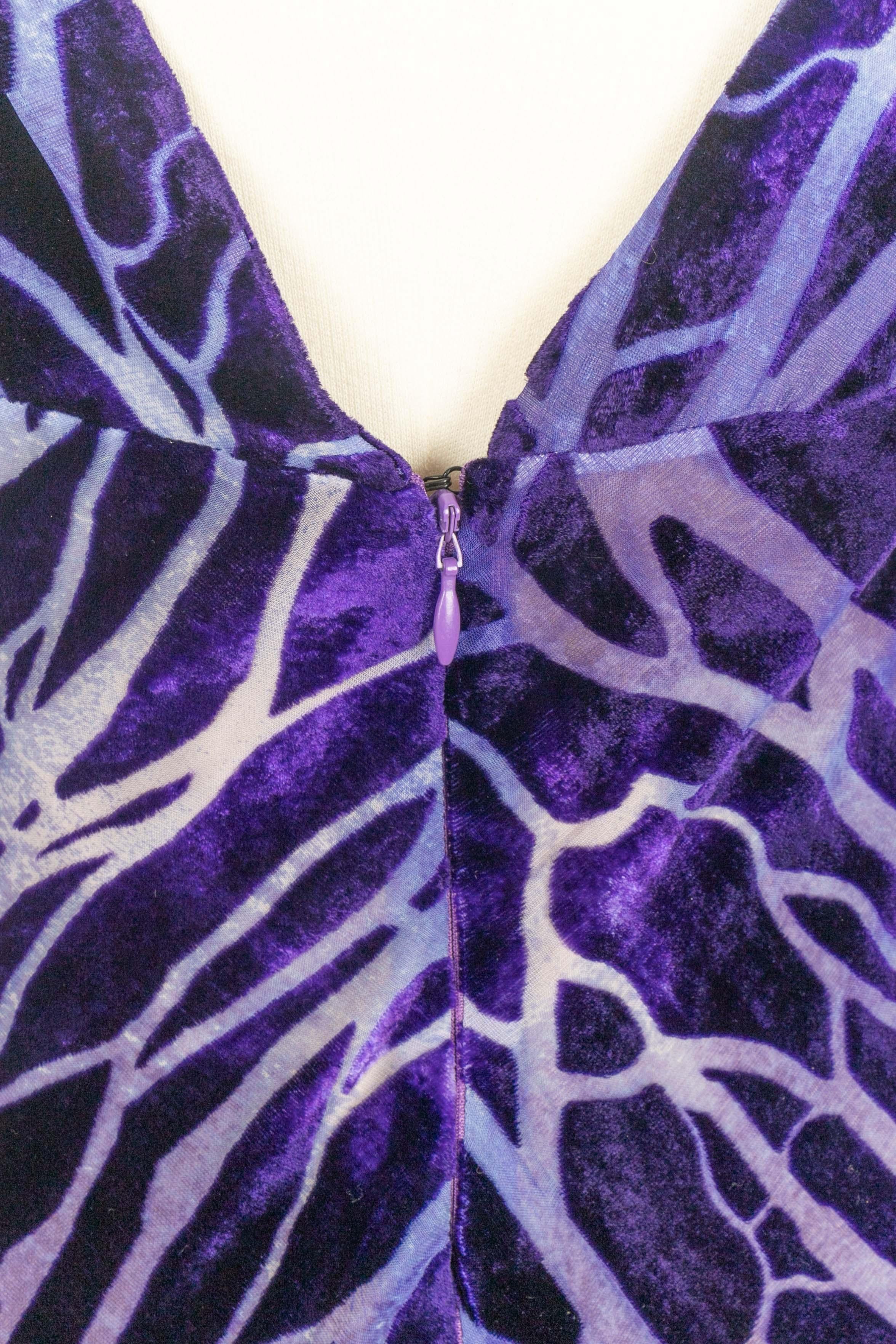 Mugler Samtkleid im Angebot 2
