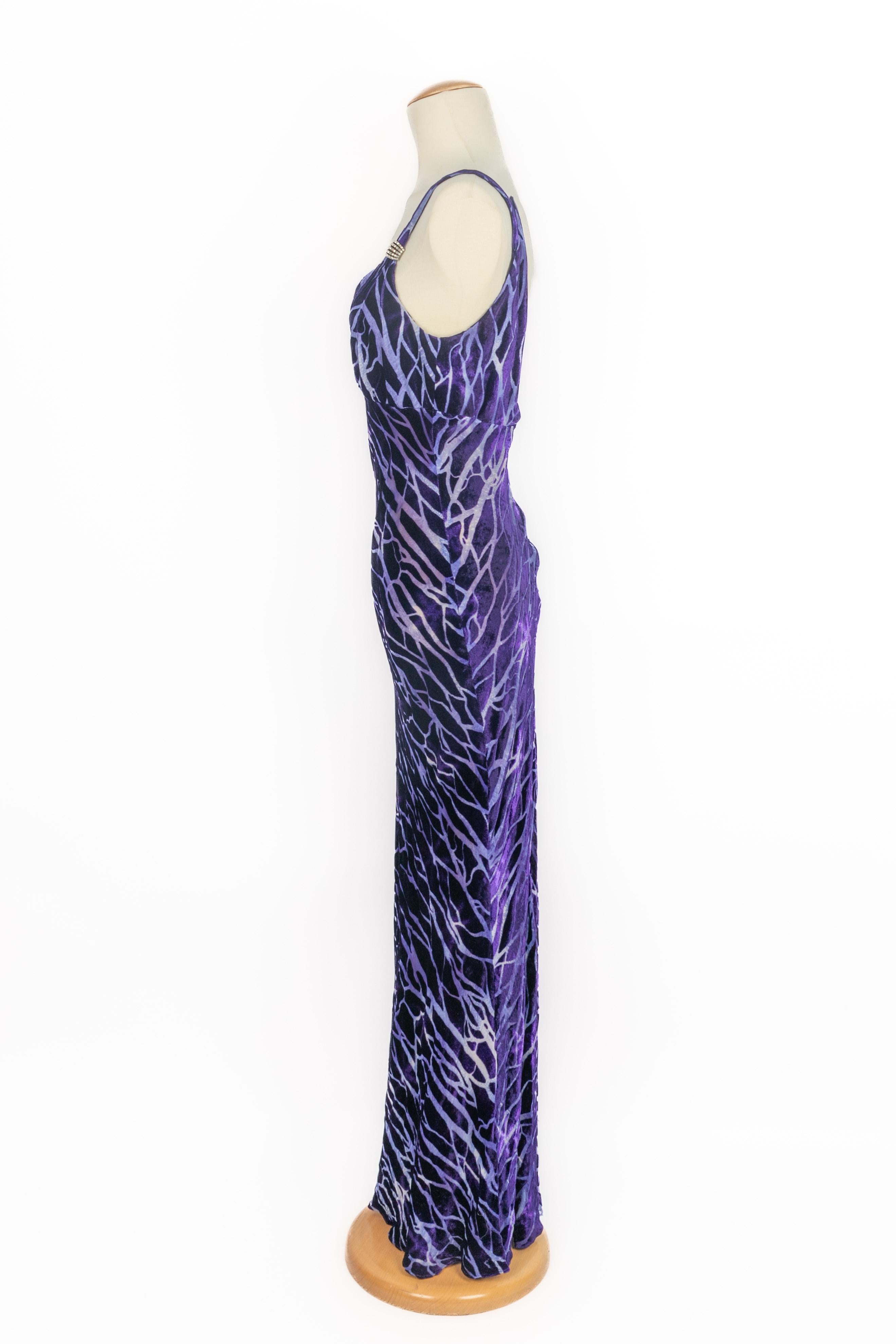 Mugler Samtkleid im Angebot 3