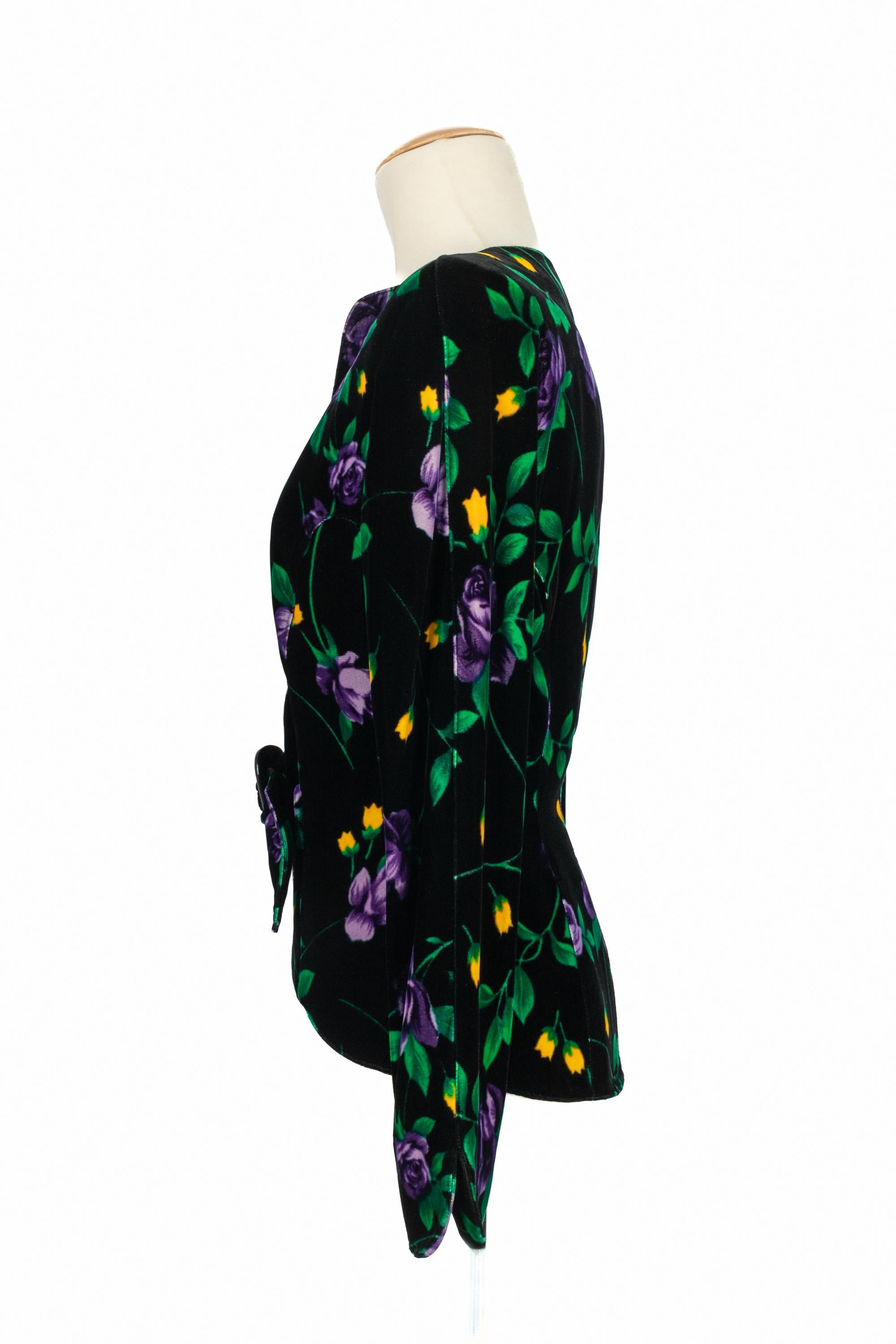 Chaqueta de terciopelo Mugler Negro en venta