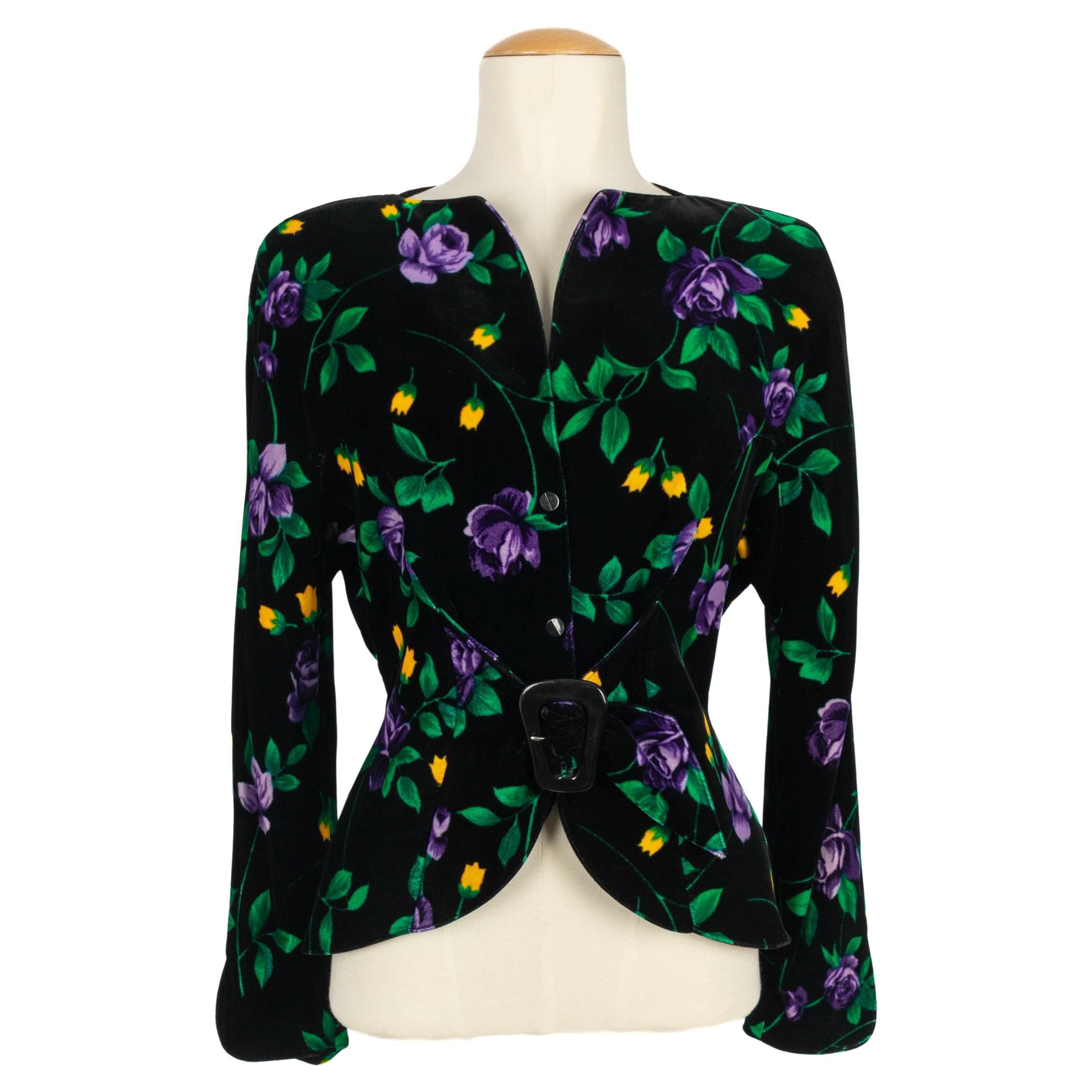 Chaqueta de terciopelo Mugler en venta