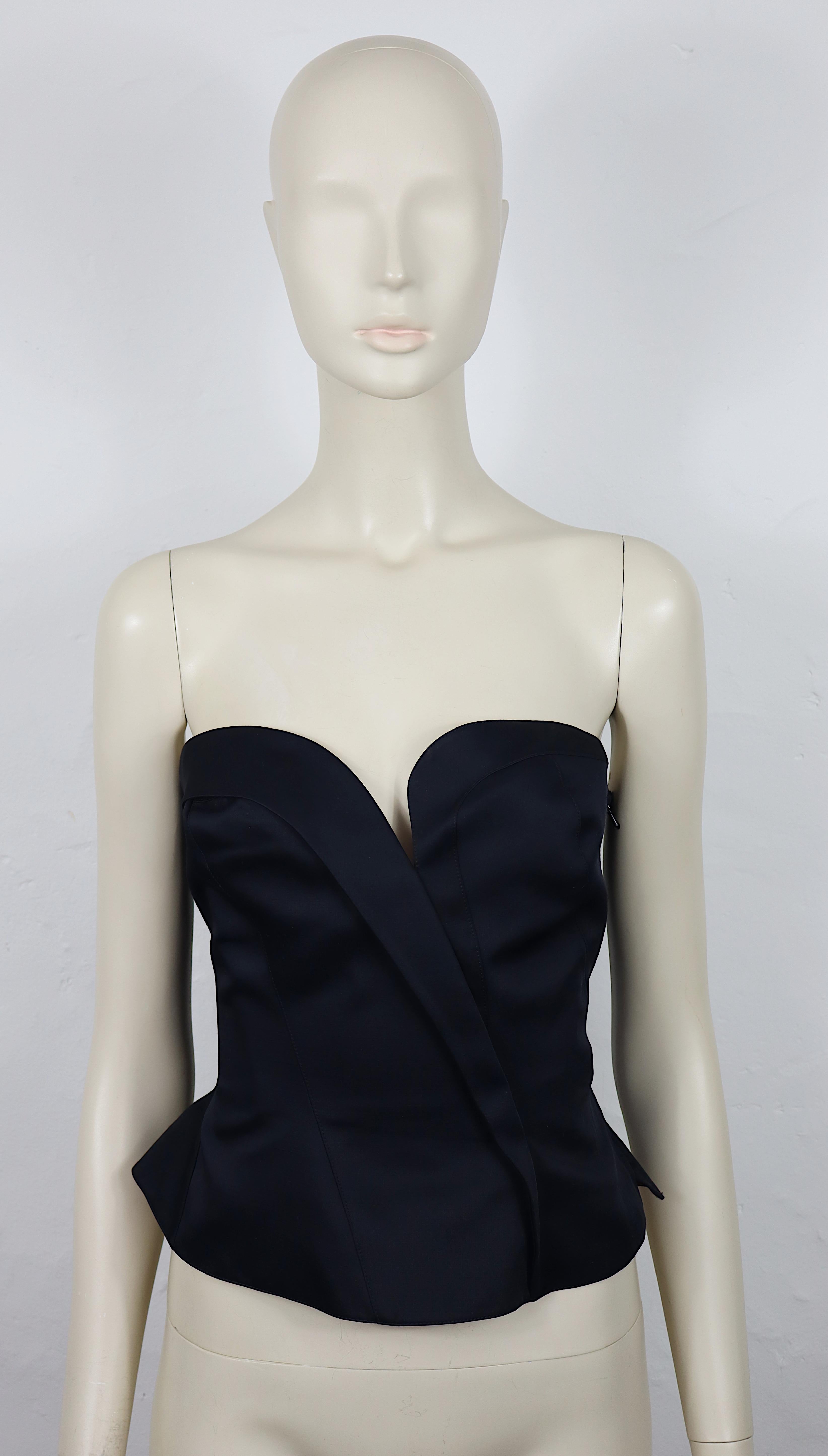 MUGLER Vintage Schwarzes Bustier-Korsett im Zustand „Gut“ im Angebot in Nice, FR