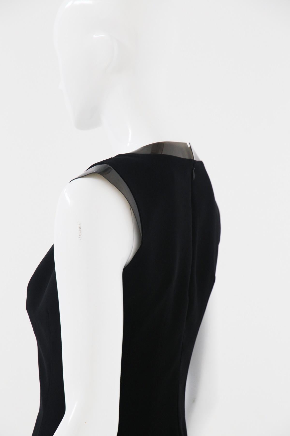 Mugler Vintage Long Cocktail Dress with Distinctive Neckline For Sale 3