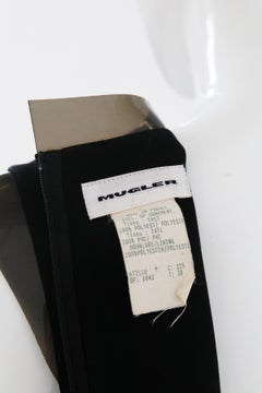 Vestido de cóctel largo vintage Mugler con escote distintivo