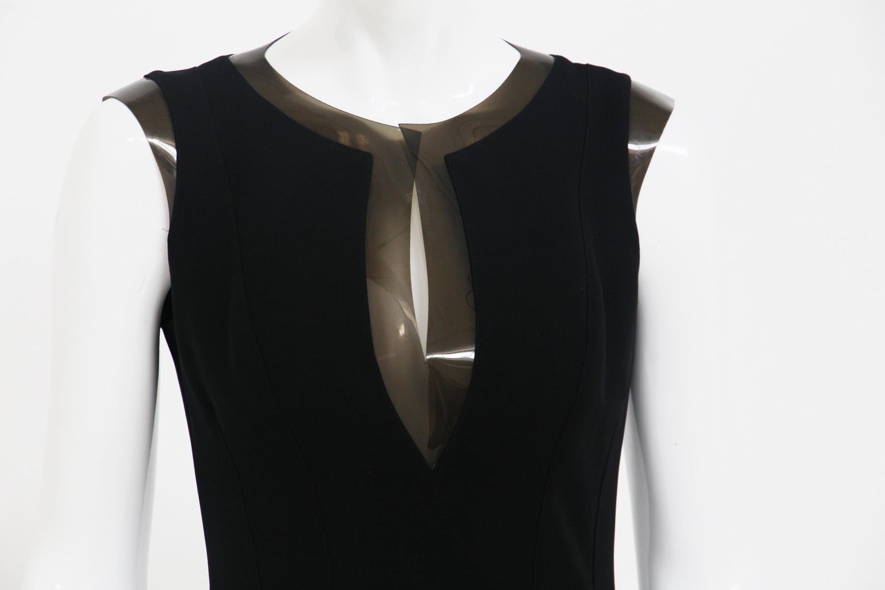 Vestido de cóctel largo vintage Mugler con escote distintivo en venta 3