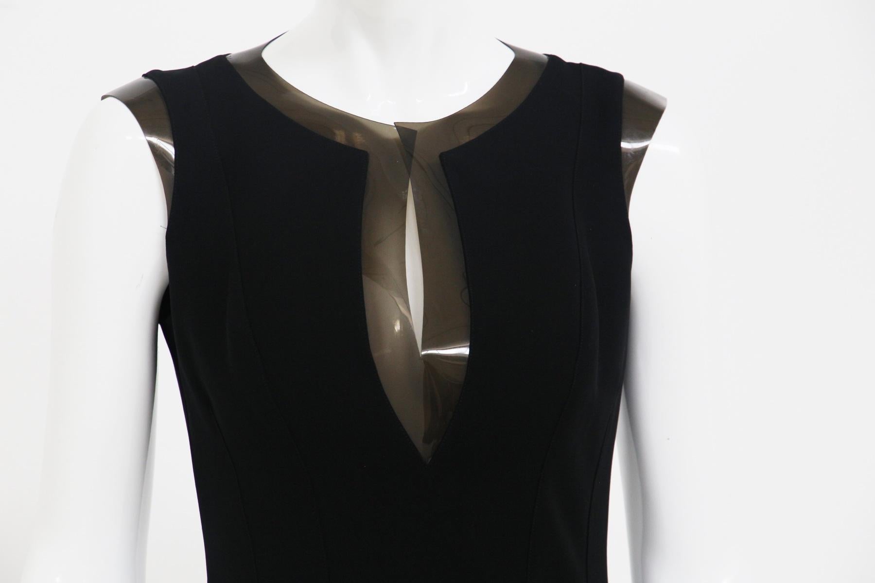 Mugler Vintage Long Cocktail Dress with Distinctive Neckline For Sale 1