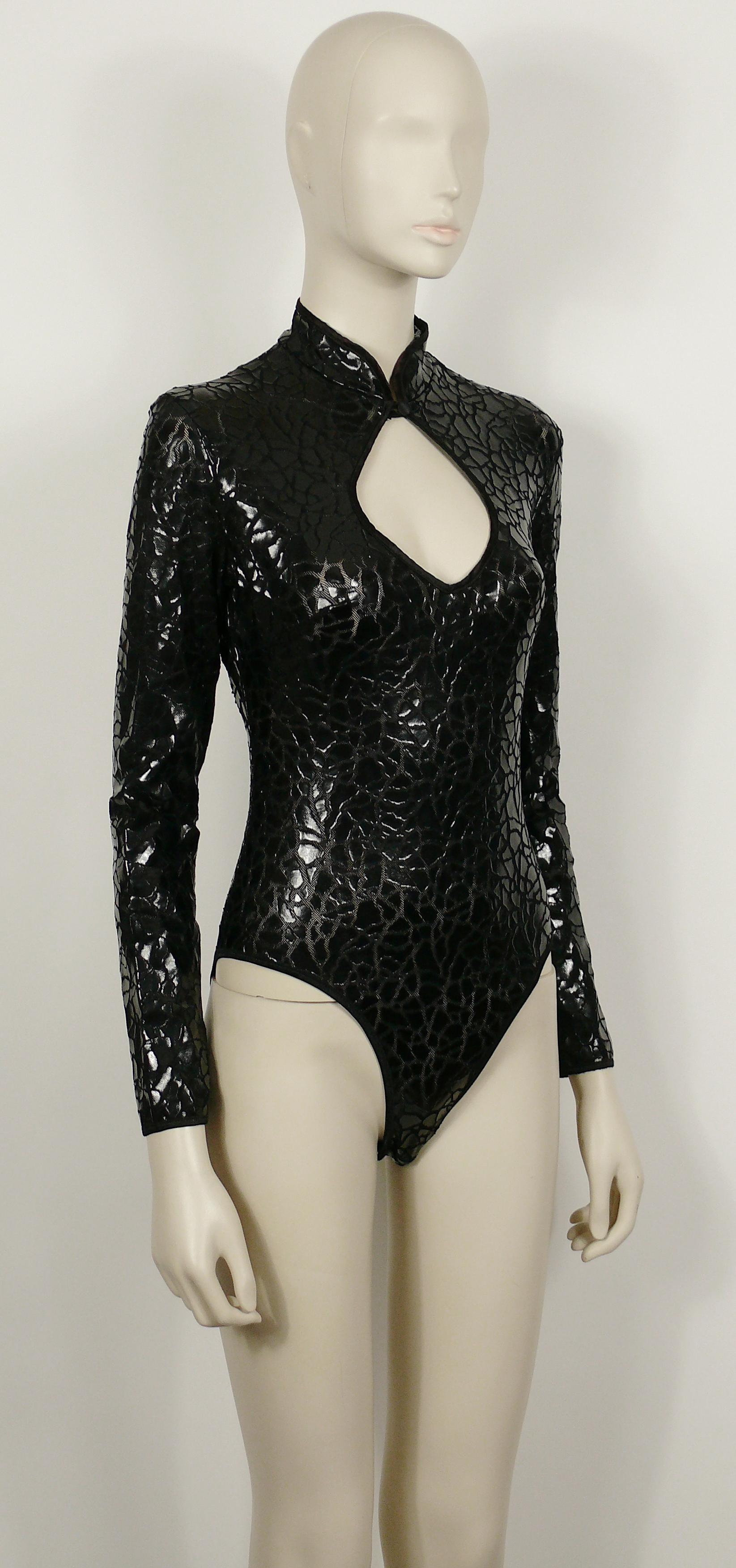 mugler mesh bodysuit