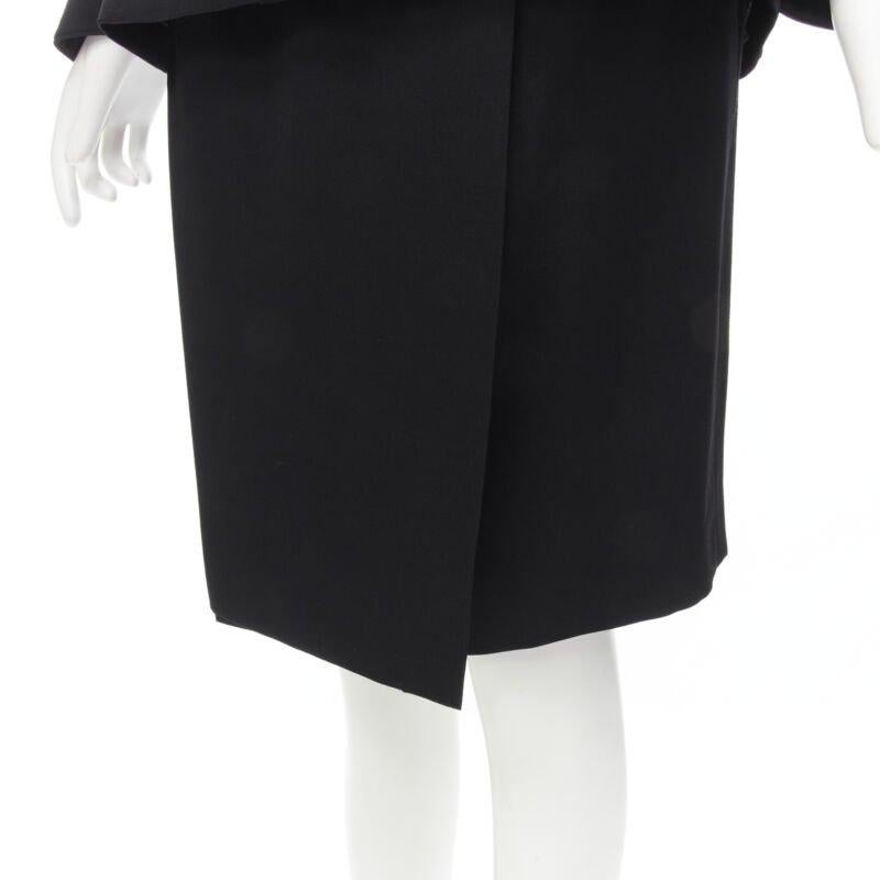 MUGLER Vintage silberner doppelreihiger Stiefelettenrock mit Konturen FR38 S im Angebot 3