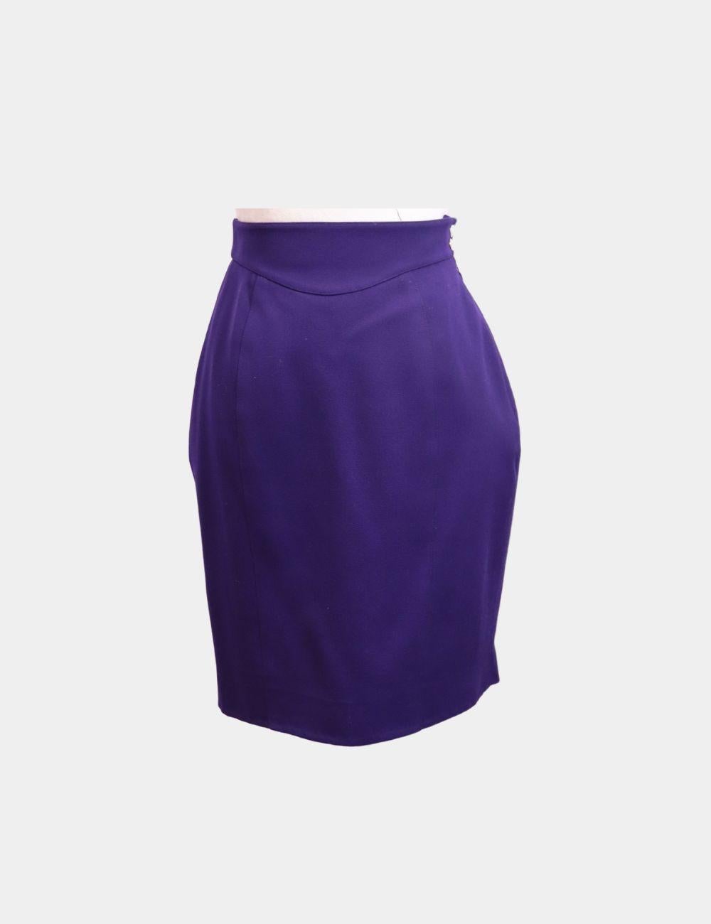 Viola Mugler Vintage Twin Set in lana misura FR 36 in vendita